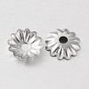 Tarnish Resistant Multi-Petal 316 Surgical Stainless Steel Flower Bead Caps STAS-M257-05-2