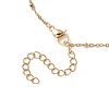 Brass Pave Clear Cubic Zirconia Angel Wings Pendant 304 Stainless Steel Satellite Chain Necklaces for Women NJEW-JN05936-5