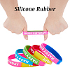 30Pcs 5 Colors Word HAPPY BIRTHDAY Silicone Cord Bracelets Set Wristband BJEW-GF0001-14B-6