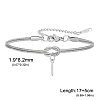 304 Stainless Steel Initial Charm Bracelets FS-WGD8E41-23-1