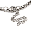 201 Stainless Steel Popcorn Chain Bangles for Women BJEW-M044-02P-3