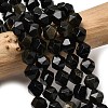 Natural Golden Sheen Obsidian Beads Strands G-Z119-A10-02-1