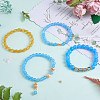4Pcs 4 Style Natural Malaysia Jade & Synthetic Citrine Stretch Bracelets Set with Glass Beaded BJEW-SW00105-03-3
