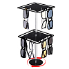 2-Tier Acrylic Sunglasses Organizer Display Stands ODIS-WH0030-321-1
