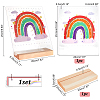 Transparent Acrylic Slant Back Earring Display Stands EDIS-WH0035-20B-03-2