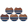 Resin & Walnut Wood Pendants X-RESI-N025-014A-C01-1