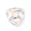 2-Hole Triangle Glass Rhinestone Buttons BUTT-D001-F-4