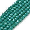 Opaque Solid Color Glass Beads Strands EGLA-T021-02C-1