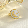 304 Stainless Steel Enamel Cuff Rings FS-WG277BE-02-1