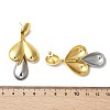 Teardrop Brass Dangle Stud Earrings EJEW-S258-06GP-5