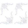 PU Flower Carved Corner Decor AJEW-WH0709-423-1