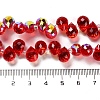 Electroplate Glass Beads Strands EGLA-D030-17F-4