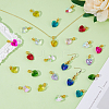 24Pcs 12 Colors Faceted Glass European Dangle Charms PALLOY-AB00176-5
