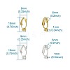 Brass Clip-on Earring Converters Findings KK-TA0007-21-8