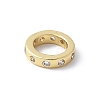 Brass Micro Pave Cubic Zirconia European Beads KK-K399-14G-2