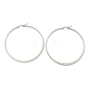 Tarnish Resistant 304 Stainless Steel Big Hoop Earrings EJEW-F105-13P-3