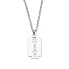 Non-Tarnish 201 Stainless Steel Pendant Necklaces for Man NJEW-Q336-02C-P-2