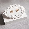Oval Gesso Earring Display Plate EDIS-WH0016-045-1