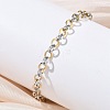 304 Stainless Steel Rolo Chain Bracelets for Women BJEW-Z152-01GP-3