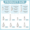 80Pcs 8 Styles ABS Plastic Pearl Pendants FIND-TA0010-50-4
