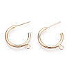 Brass Stud Earring Findings KK-S345-030G-2