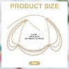 Aluminium Twisted Chain Multilayer Tassel Shoulder Body Chains for Women AJEW-WH0077-139G-2
