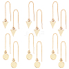 Unicraftale 12Pcs 2 Styles Brass Stud Earring Findings KK-UN0001-09-1