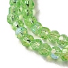 Electroplate Transparent Glass Beads Strands EGLA-A035-T3mm-L09-3