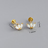 925 Sterling Silver with Synthetic Opal Cartilage Earrings FS-WG3DFDB-04-1