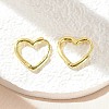 Brass Huggie Hoop Earrings LS-EJEW-C502-09G-2