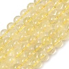 Natural Lemon Quartz(Heated)  Beads Strands G-P596-8mm-01-2