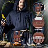 Rectangle PU Leather Medieval Waist Belt Bag with Belt and 4 Glass Potion Bottles AJEW-WH0752-296B-5