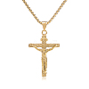 Cross Pendant Necklace with Jesus Crucifix Religious Necklace Sacrosanct Charm Neck Chain Jewelry Gift for Birthday Easter Thanksgiving Day JN1109B-1