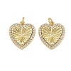 Brass Micro Pave Cubic Zirconia Pendants ZIRC-I367-11G-05-1