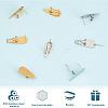 12Pcs 2 Colors 304 Stainless Steel Stud Earring Findings STAS-SP0001-89B-5