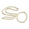 Brass Figaro Chain Bracelets & Necklaces for Women NJEW-U011-11G-1