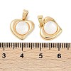 Brass Micro Pave Cubic Zirconia Pendants KK-U043-27G-3