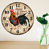 MDF Printed Wall Clock HJEW-WH0058-002-5