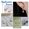 2 Pairs 925 Sterling Silver Hoop Earring Findings STER-UN0001-76-6