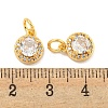 Brass Micro Pave Clear Cubic Zirconia Pendants KK-P275-30G-3