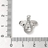Brass Micro Pave Clear Cubic Zirconia Pendants KK-U005-04A-P-3