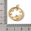 Brass Micro Pave Clear Cubic Zirconia Pendants KK-K419-06G-3