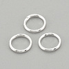 925 Sterling Silver Soldered Closed Jump Rings STER-S002-58-1