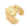304 Stainless Steel Open Cuff Rings for Women LS-RJEW-U060-01B-G-2