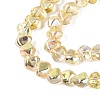 Electroplate Transparent Glass Beads Strands EGLA-Q133-01A-11-3