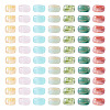 140Pcs 7 Colors Transparent Acrylic Beads OACR-TA0003-97-2