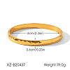 304 Stainless Steel Textured Open Hinged Cuff Bangles for Women WGC868A-03-1