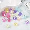 28pcs 7 colors Luminous Opaque Resin Pendants RESI-TA0002-12-4