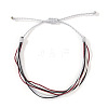 Adjustable Synthetic Fiber & Plush Cord Braided Bracelets AK4281-7-1