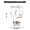 Gorgecraft 2 Sets 2 Style Stainless Steel Rotating Butterfly Tealight Candle Holder DJEW-GF0001-21-2